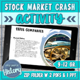 Stock Market Crash of 1929 Simulation for High School U.S.