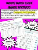 Stock Market Game Portfolio for Market Watch Game