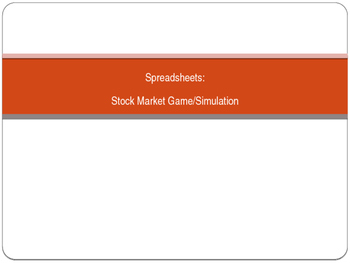 Preview of Stock Market Game Simulation using Excel or Google Sheets