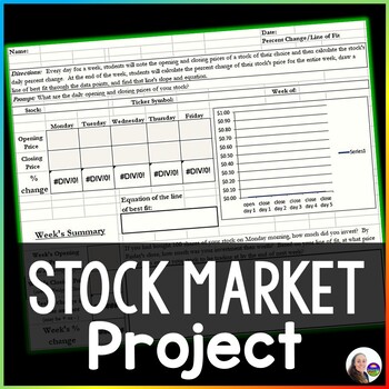 Preview of Stock Market Math Project | Build Personal Financial Literacy