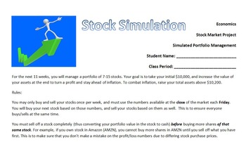 Preview of Stock Market Simulation
