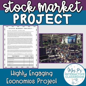 Preview of Stock Market Simulation Economics Project (Distance Learning!)
