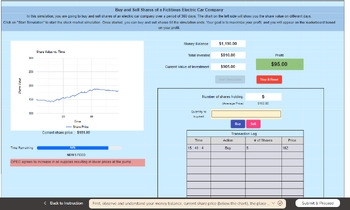 Preview of Stock Market Simulation: Interactive Personal Finance Worksheet