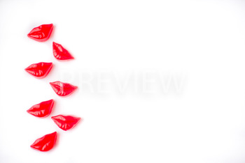 Preview of Stock Photo: Valentine's Lips-Personal & Commercial Use