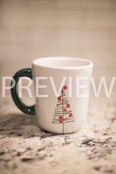 Preview of Stock Photo: Christmas Coffee Mug -Personal & Commercial Use