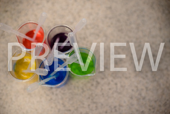 Preview of Stock Photo: Colored Beakers #2 (Science lab) -Personal & Commercial Use