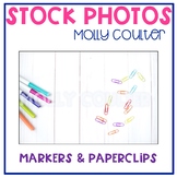 Stock Photo: Markers & Paperclips -Personal & Commercial Use
