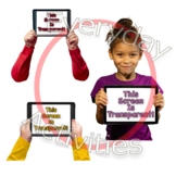 Stock Photo Mockup Bundle - Child Holding iPad - Red - Yel