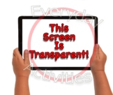 Stock Photo iPad Mockup Child's POV Holding Transparent Sc
