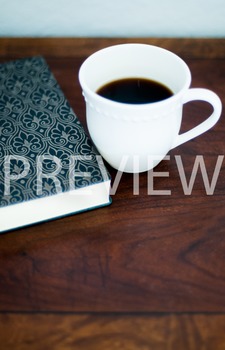 Preview of Stock Photo: Journal/Notebook & Coffee Mug 2 -Personal & Commercial Use