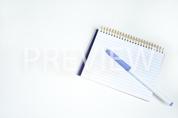 Preview of Stock Photo: Notepad & Marker #1-Personal & Commercial Use