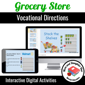 Preview of Stock the Grocery Store Shelves: Vocational Directions 