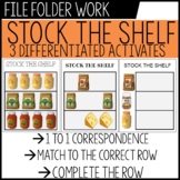 Stock the Shelf - groceries Folder Work