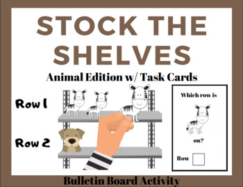 Preview of Stock the Shelves w/ TASK CARDS- Animal Edition - Vocational Skills