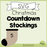 Stocking Christmas Countdown Garland SVG Files