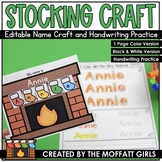 Stocking Name Craft (Editable) and Handwriting Tracing Practice