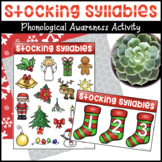 Christmas Counting Syllables Literacy Activity