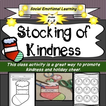 Preview of Stocking of Kindness- A Class Kindness Activity- Christmas- Social Emotional