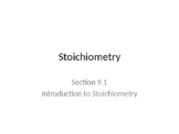 Stoichiometry