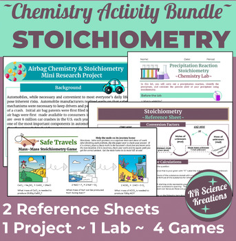 Preview of Stoichiometry & Percent Yield Activity Bundle for Chemistry (Differentiated!)