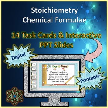 Preview of Stoichiometry; Chemical Formulae - Task Cards