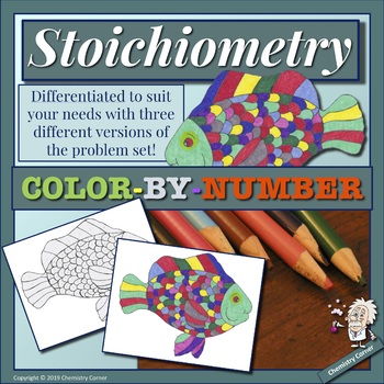 Stoichiometry Color-by-Number by Chemistry Corner TpT