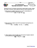Homework Worksheets: Stoichiometry - Set of 8!  Answers included!
