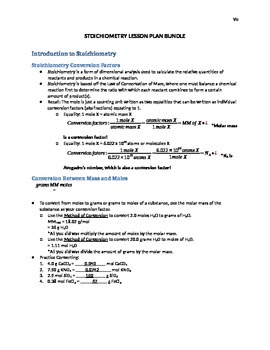 Preview of Stoichiometry Lecture Bundle