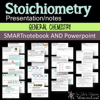 Preview of Stoichiometry SMARTnotebook and Powerpoint Presentations