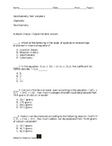 Stoichiometry Sample Test A