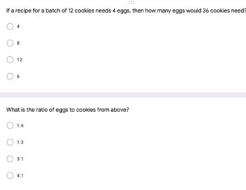 Preview of Stoichiometry Test on Google Forms