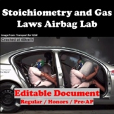 Stoichiometry and Gas Laws Airbag Lab (Editable)