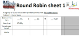 Stoichiometry grams to moles to grams Round Robin Activity