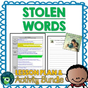 Preview of Stolen Words by Melanie Florence Lesson Plan and Activities