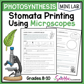 Preview of Stomata Printing with Microscopes | Photosynthesis Mini Lab