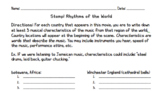 Stomp! Rhythms of the World Video Worksheet
