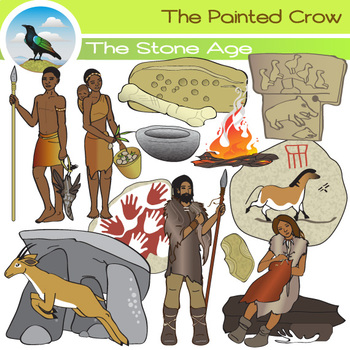 Preview of Stone Age Clip Art Set -  Hunters and Gatherers