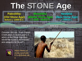 Preview of Stone Age - Paleolithic, Mesolithic, Neolithic - PART 1 of 50-slide PPT
