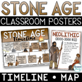 Stone Age Posters | Stone Age Timeline | Early Humans Map 