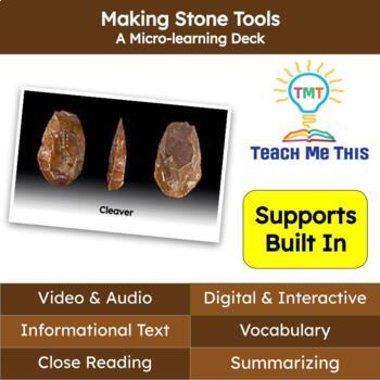 Preview of Stone Age Tools Informational Text Reading Passage and Activities