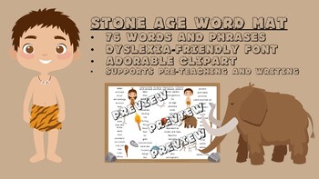 Preview of Stone Age Word Mat