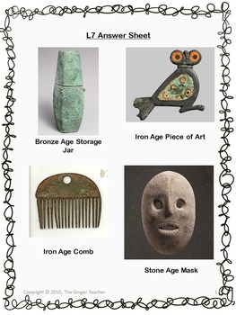Stone Age to Iron Age Artefacts Lesson, Pre-history, Scavengers and