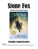 Stone Fox Comprehension Questions Packet for Students