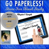 Distance Learning Google Classroom™ Stone Fox Novel Study 