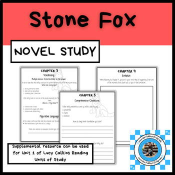 Preview of Stone Fox Novel Study-Comprehension Questions-Vocabulary