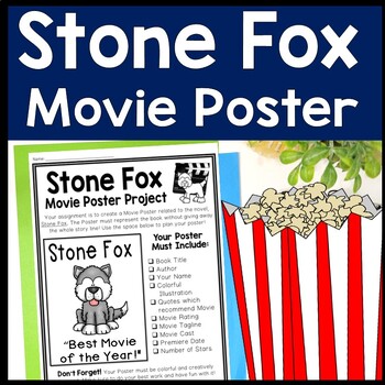 Preview of Stone Fox Project: Make a Movie Poster! (Stone Fox Book Report activity)
