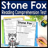 Stone Fox Test | 4-Page Stone Fox Quiz w Answer Key | Whol