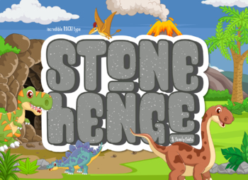Preview of Stone Henge | 3 family font
