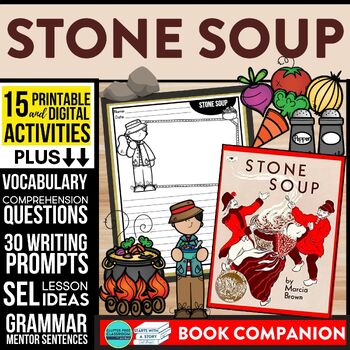 Preview of STONE SOUP activities READING COMPREHENSION - Book Companion read aloud