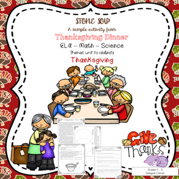 Preview of Stone Soup - Sample lesson from Thanksgiving Dinner Theme Unit
